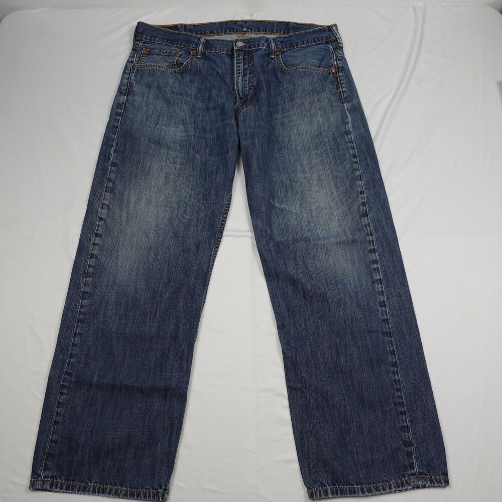 Levis 569 Jeans Men's 38X32 Straight Leg Blue Denim Lose Fit 5 Pocket Design